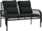 vidaXL - 4-delige - Loungeset - met - kussens - poly - rattan - zwart