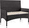 vidaXL - 4-delige - Loungeset - met - kussens - poly - rattan - zwart