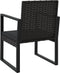 vidaXL - 4-delige - Loungeset - met - kussens - poly - rattan - zwart