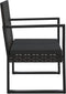 vidaXL - 4-delige - Loungeset - met - kussens - poly - rattan - zwart