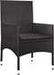 vidaXL - 4-delige - Loungeset - met - kussens - poly - rattan - zwart
