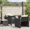 vidaXL - 4-delige - Loungeset - met - kussens - poly - rattan - zwart