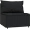 vidaXL - 4-delige - Loungeset - met - kussens - poly - rattan - zwart