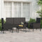 vidaXL - 4-delige - Loungeset - met - kussens - poly - rattan - zwart