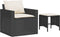 vidaXL - 4-delige - Loungeset - met - kussens - poly - rattan - zwart