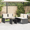 vidaXL - 4-delige - Loungeset - met - kussens - poly - rattan - zwart
