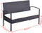 vidaXL - 4-delige - Loungeset - met - kussens - poly - rattan - zwart
