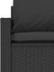 vidaXL - 4-delige - Loungeset - met - kussens - poly - rattan - zwart