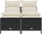 vidaXL - 4-delige - Loungeset - met - kussens - poly - rattan - zwart
