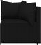 vidaXL - 4-delige - Loungeset - met - kussens - poly - rattan - zwart