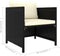 vidaXL - 4-delige - Loungeset - met - kussens - poly - rattan - zwart