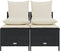 vidaXL - 4-delige - Loungeset - met - kussens - poly - rattan - zwart