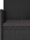 vidaXL - 4-delige - Loungeset - met - kussens - poly - rattan - zwart