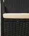 vidaXL - 4-delige - Loungeset - met - kussens - poly - rattan - zwart