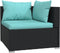 vidaXL - 4-delige - Loungeset - met - kussens - poly - rattan - zwart