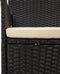 vidaXL - 4-delige - Loungeset - met - kussens - poly - rattan - zwart