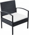 vidaXL - 4-delige - Loungeset - met - kussens - poly - rattan - zwart