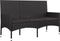vidaXL - 4-delige - Loungeset - met - kussens - poly - rattan - zwart