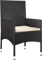 vidaXL - 4-delige - Loungeset - met - kussens - poly - rattan - zwart