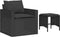 vidaXL - 4-delige - Loungeset - met - kussens - poly - rattan - zwart