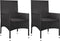vidaXL - 4-delige - Loungeset - met - kussens - poly - rattan - zwart