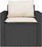 vidaXL - 4-delige - Loungeset - met - kussens - poly - rattan - zwart