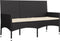 vidaXL - 4-delige - Loungeset - met - kussens - poly - rattan - zwart