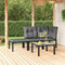 vidaXL - 4-delige - Loungeset - poly - rattan - zwart - en - grijs