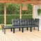 vidaXL - 4-delige - Loungeset - poly - rattan - zwart - en - grijs