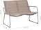 vidaXL - 4-delige - Loungeset - stof - en - staal - taupe