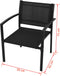 vidaXL - 4-delige - Loungeset - textileen - zwart