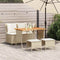 vidaXL - 4-delige - Tuinset - met - kussens - poly - rattan - beige