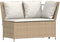 vidaXL - 4-delige - Tuinset - met - kussens - poly - rattan - beige