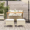 vidaXL - 4-delige - Tuinset - met - kussens - poly - rattan - beige