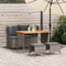 vidaXL - 4-delige - Tuinset - met - kussens - poly - rattan - grijs
