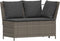 vidaXL - 4-delige - Tuinset - met - kussens - poly - rattan - grijs
