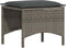 vidaXL - 4-delige - Tuinset - met - kussens - poly - rattan - grijs