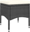 vidaXL - 4-delige - Tuinstoel- - en - voetenbankset - poly - rattan - zwart