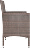 vidaXL - 4-delige - Tuinstoelen- - en - voetenbankenset - poly - rattan - bruin