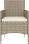 vidaXL - 4-delige - Tuinstoelen- - en - voetenbankenset - poly - rattan - beige