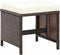 vidaXL - 4-delige - Tuinstoelen- - en - voetenbankenset - poly - rattan - bruin
