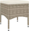 vidaXL - 4-delige - Tuinstoelen- - en - voetenbankenset - poly - rattan - beige