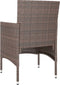 vidaXL - 4-delige - Tuinstoelen- - en - voetenbankenset - poly - rattan - bruin