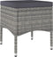 vidaXL - 4-delige - Tuinstoelen- - en - voetenbankenset - poly - rattan - grijs