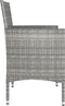 vidaXL - 4-delige - Tuinstoelen- - en - voetenbankenset - poly - rattan - grijs