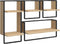 vidaXL - 4-delige - Wandschappenset - met - stangen - bewerkt - hout - sonoma - eiken