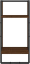 vidaXL - 4-delige - Wandschappenset - met - stangen - bewerkt - hout - bruineiken