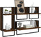 vidaXL - 4-delige - Wandschappenset - met - stangen - bewerkt - hout - bruineiken