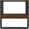 vidaXL - 4-delige - Wandschappenset - met - stangen - bewerkt - hout - bruineiken