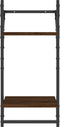 vidaXL - 4-delige - Wandschappenset - met - stangen - bewerkt - hout - bruineiken